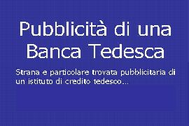 Pubblicita Banca Tedesca